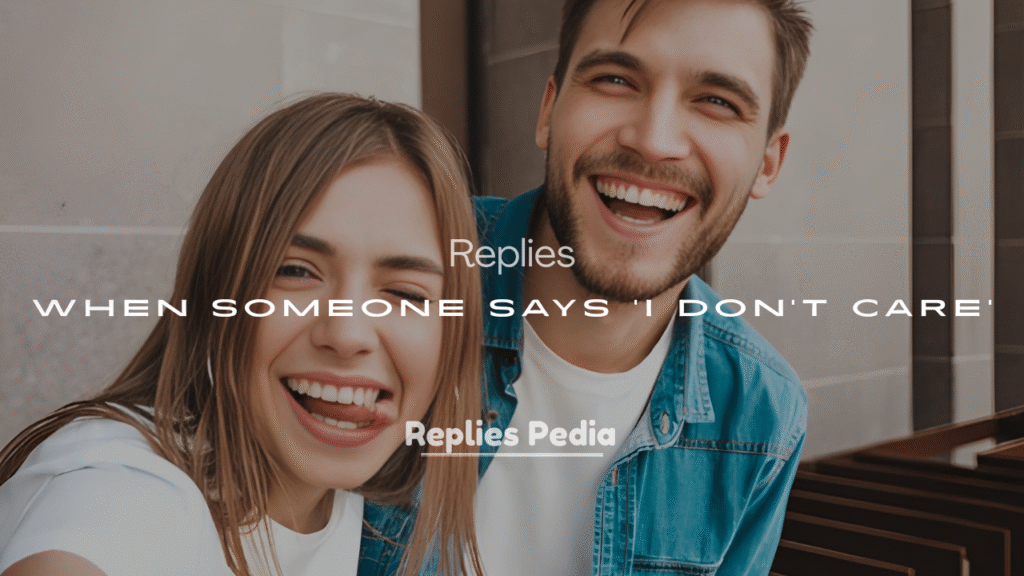 Replies When Someone Says ‘I Don’t Care’