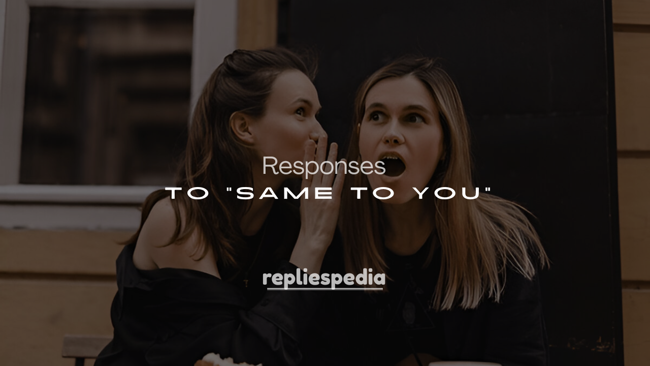 250+ Funny and Clever Responses to “Same to You”