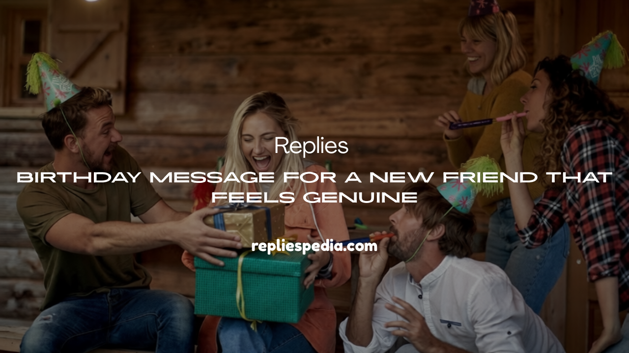 Birthday Message for a New Friend